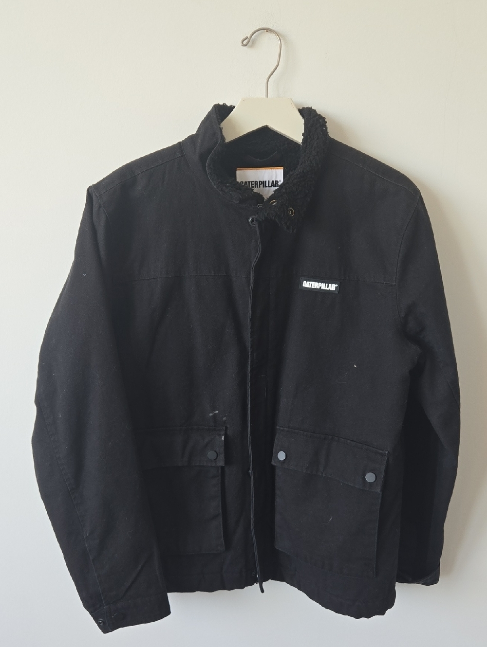 Caterpillar Black Work Field Jacket Sherpa Lined